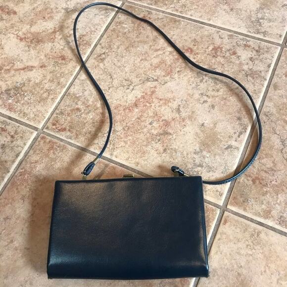 Vintage mini crossbody purse black leather - Picture 8 of 8
